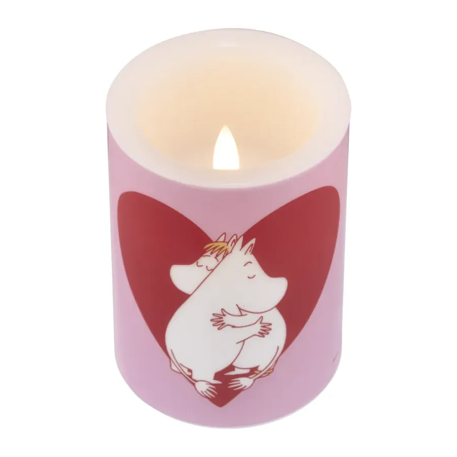 Muurla Moomin blokkaars LED 10 cm, Heart< Led-Kaarsen