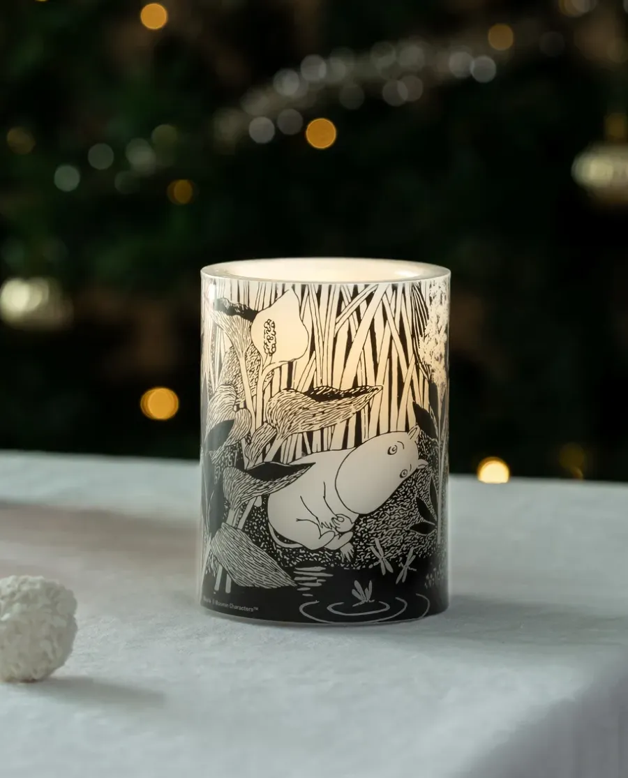 Muurla Moomin blokkaars LED 10 cm, The pond< Led-Kaarsen