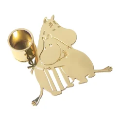 Pluto Design Moomin love kandelaar, Goud< Kaarsenhouders & Kaarsenborden