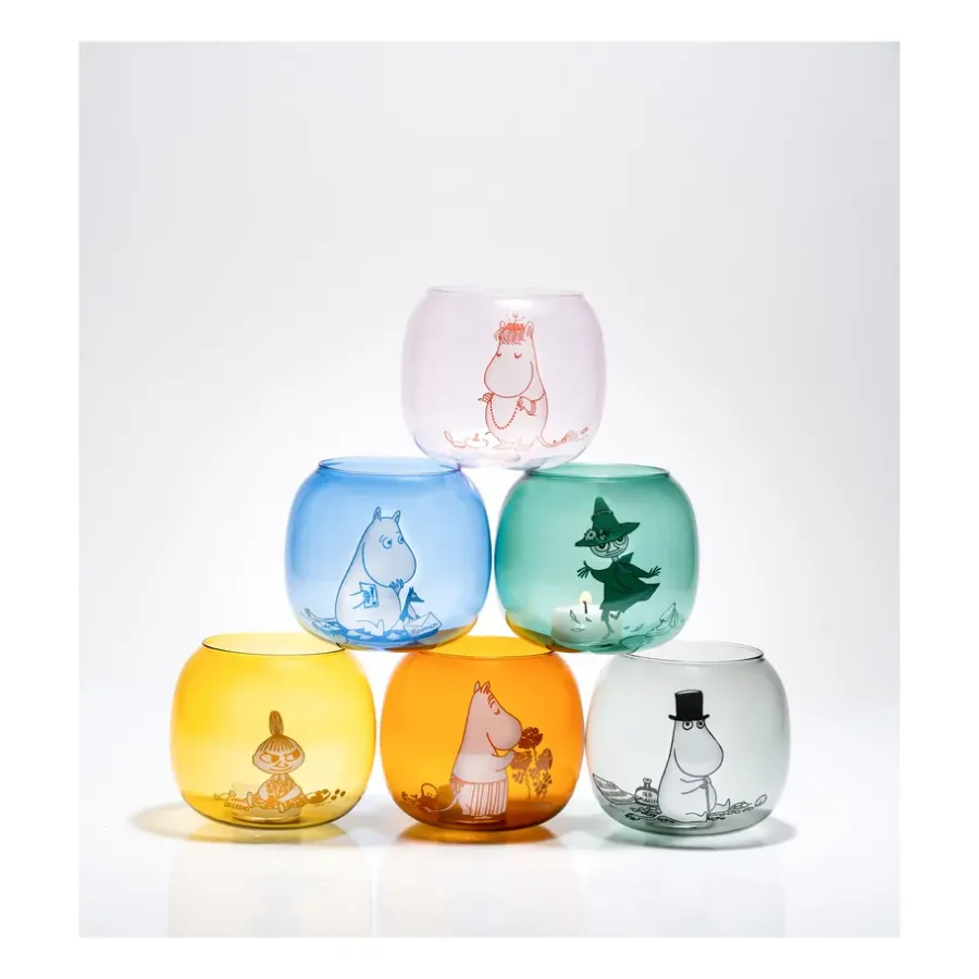 Muurla Moominpapa waxinelichtjeshouder 9,5 cm, Grijs< Kaarsenhouders & Kaarsenborden