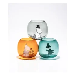 Muurla Moominpapa waxinelichtjeshouder 9,5 cm, Grijs< Kaarsenhouders & Kaarsenborden