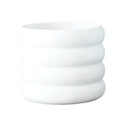 DBKD Mud bloempot wit, middel - Ø 14 cm.< Bloempotten