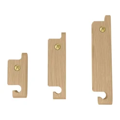 Andersen Furniture Multi Hooks haak set van 3, Oak< Haken & Hangers