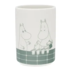 Moomin Arabia Mumin tandenborstelhouder, Badtijd groen-wit< Tandenborstelhouders