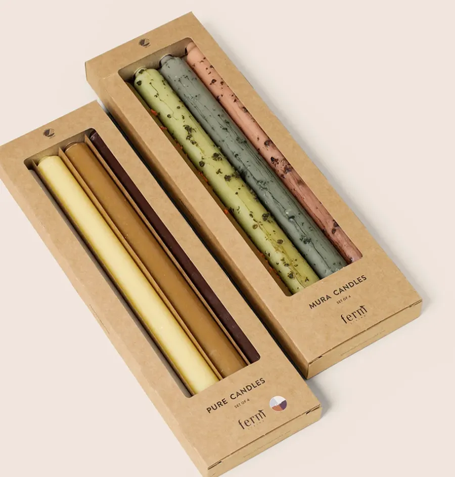 Ferm Living Mura kaarsen 4-delig, Multi< Kaarsen