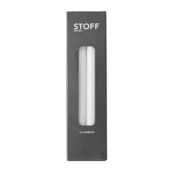 STOFF Nagel kaarsen 12-pack, wit< Kaarsen