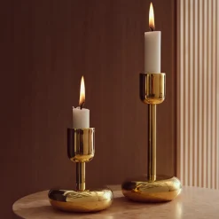 Iittala Nappula kaarsenhouder brons, small 107 mm< Kandelaars