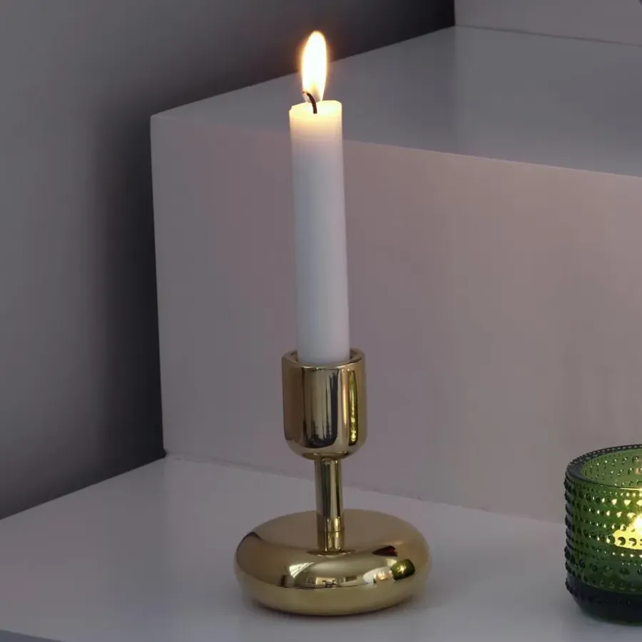 Iittala Nappula kaarsenhouder brons, small 107 mm< Kandelaars