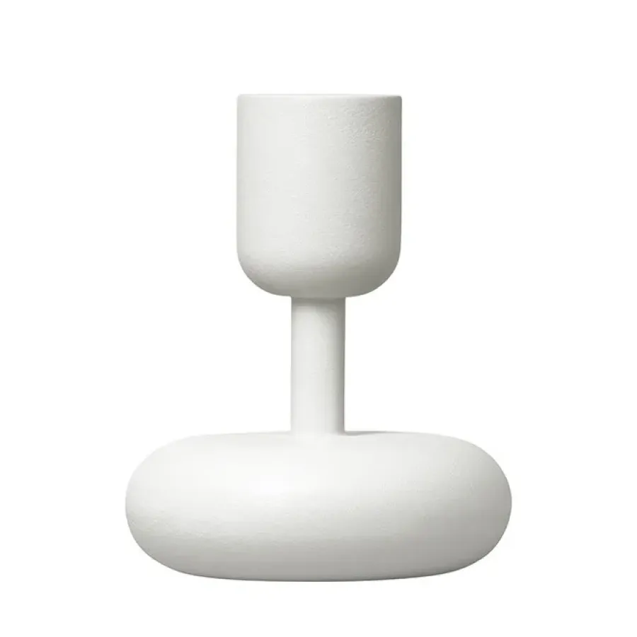 Iittala Nappula kaarsenhouder wit, klein 107mm< Kandelaars