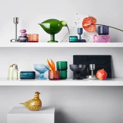 Iittala Nappula kandelaar staal, groot - 18,3 cm.< Kandelaars