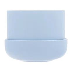 Iittala Nappula pot met schotel Ø17 cm h13 cm, Aqua< Bloempotten