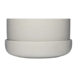 Iittala Nappula pot met schotel Ø24 cm h13 cm, Lichtgrijs< Bloempotten