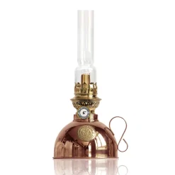 Karlskrona Lampfabrik Nattlampan paraffine-lamp, koper< Olie- & Petroleumlampen