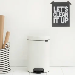 Brabantia New Icon pedaalemmer 12 liter, wit< Pedaalemmers
