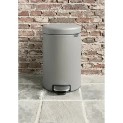 Brabantia New Icon pedaalemmer 12 liter, Mineral concrete grey< Pedaalemmers