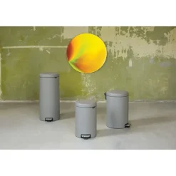 Brabantia New Icon pedaalemmer 20 liter, Mineral concrete grey< Pedaalemmers
