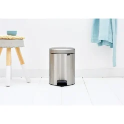 Brabantia New Icon pedaalemmer 5 liter, Matt steel fingerprint proof< Pedaalemmers