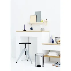 Brabantia New Icon pedaalemmer 5 liter, Matt steel fingerprint proof< Pedaalemmers
