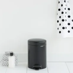 Brabantia New Icon pedaalemmer 3 liter, mat zwart< Pedaalemmers