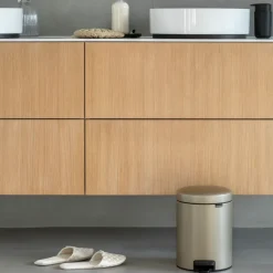 Brabantia New Icon pedaalemmer 5 liter, Metallic Gold< Pedaalemmers