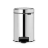 Brabantia New Icon pedaalemmer 3 liter, glanzend staal< Pedaalemmers