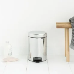 Brabantia New Icon pedaalemmer 3 liter, glanzend staal< Pedaalemmers