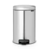 Brabantia New Icon pedaalemmer 12 liter, mat staal (vingerafdruk bestendig)< Pedaalemmers