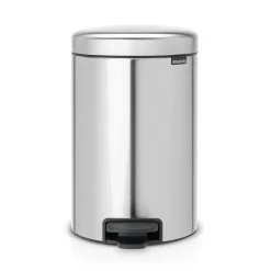 Brabantia New Icon pedaalemmer 12 liter, mat staal (vingerafdruk bestendig)< Pedaalemmers