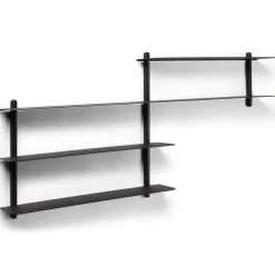 Gejst Nivo plank B, Zwartgebeitst essenhout-zwart< Planken & Planksystemen
