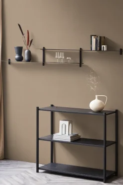 Gejst Nivo wandrek H, Zwartgebeitst essen-zwart< Planken & Planksystemen