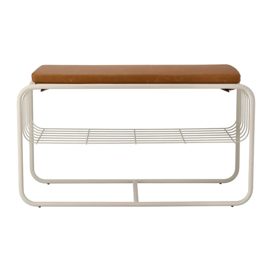 Scandi Living Nod bank/schoenenrek 80x36c42 cm, Beige< Schoenenrekken