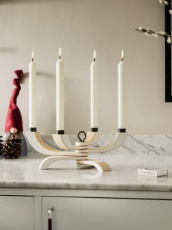 Design House Stockholm Nordic Light kaarsenhouder 4 armen, wit< Kandelaars|Adventskandelaars & -Kaarsen
