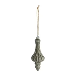 Lene Bjerre Norille kersthanger 16 cm, Donkergrijs< Kerstdecoraties