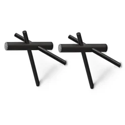 Normann Copenhagen Normann Sticks haak, zwart 2-pack< Kapstokken & Hangrekken