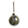 Lene Bjerre Nosille kerstbal rond Ø8 cm, Zilver-goud< Kerstdecoraties