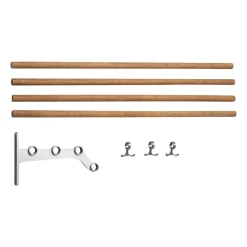 Essem Design Nostalgi 291 extra onderdeel hoedenplank 100 cm, Bamboe-aluminium< Garderobehaken & Hoedenplanken