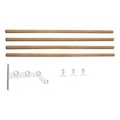 Essem Design Nostalgi 291 extra onderdeel hoedenplank 100 cm, Bamboe-wit< Garderobehaken & Hoedenplanken
