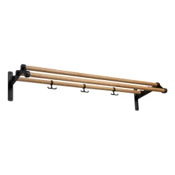 Essem Design Nostalgi 291 hoedenplank 100 cm, Eiken-zwart< Garderobehaken & Hoedenplanken