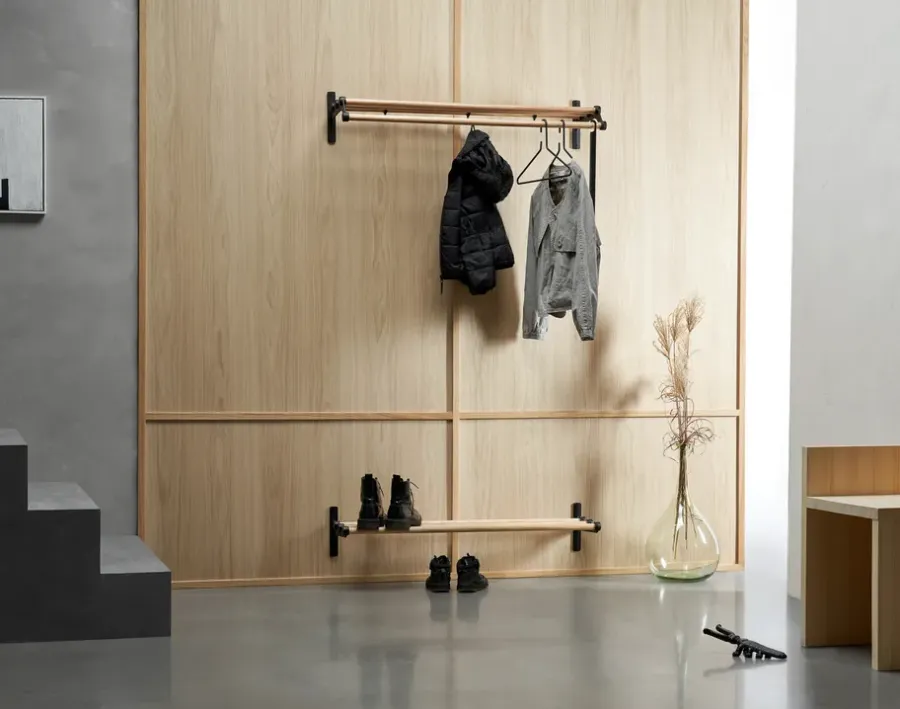 Essem Design Nostalgi 291 hoedenplank 100 cm, Zwart-zwart< Garderobehaken & Hoedenplanken