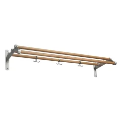 Essem Design Nostalgi 291 hoedenplank 100 cm, Eiken-aluminium< Garderobehaken & Hoedenplanken