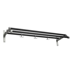 Essem Design Nostalgi 291 hoedenplank 100 cm, Zwart-aluminium< Garderobehaken & Hoedenplanken