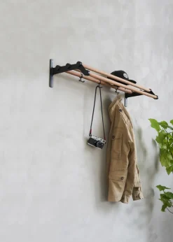 Essem Design Nostalgi 291 hoedenplank 100 cm, Bamboe-zwart< Garderobehaken & Hoedenplanken