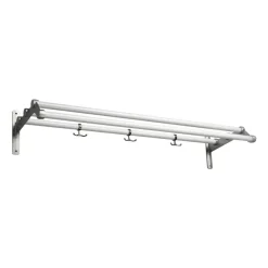 Essem Design Nostalgi 291 hoedenplank 100 cm, Wit-aluminium< Garderobehaken & Hoedenplanken