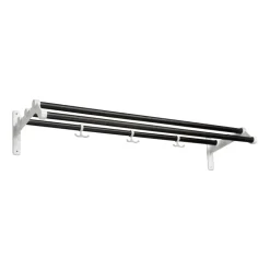 Essem Design Nostalgi 291 hoedenplank 100 cm, Zwartgebeitst eiken-wit< Garderobehaken & Hoedenplanken