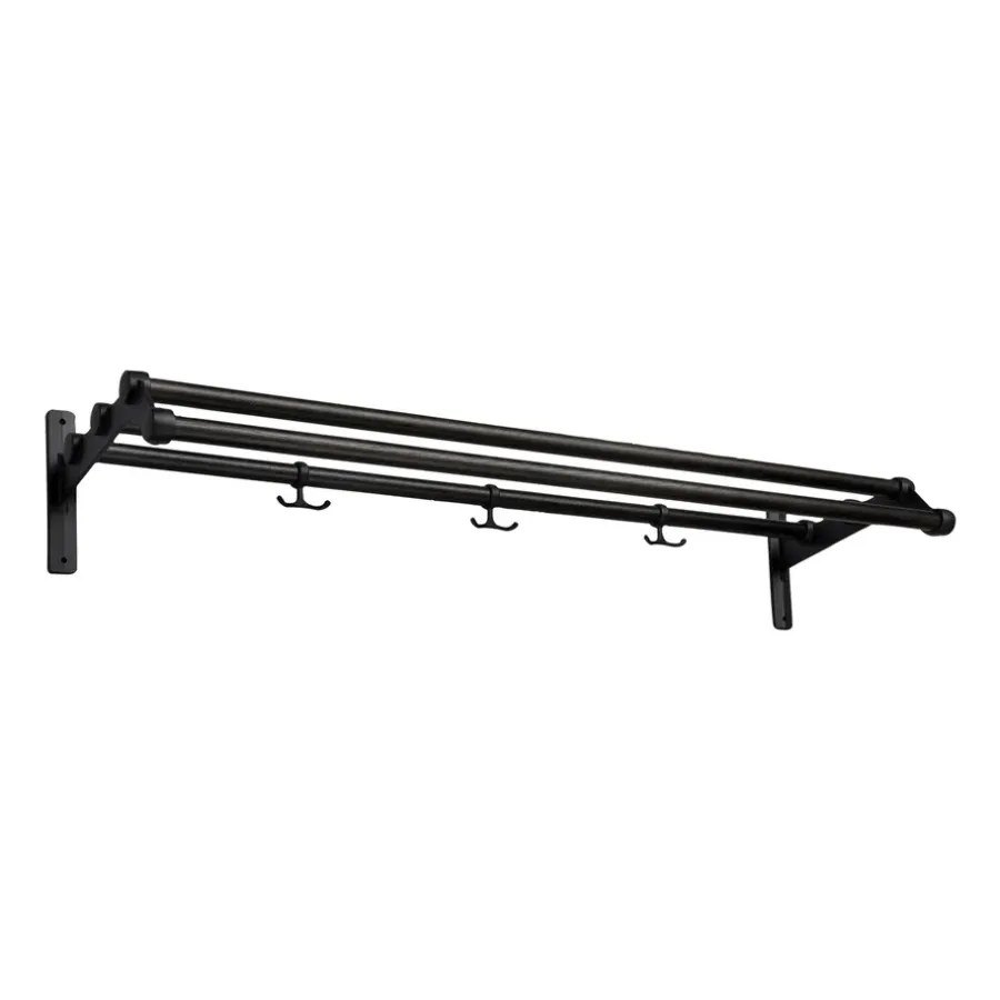 Essem Design Nostalgi 291 hoedenplank 100 cm, Zwartgebeitst eiken-zwart< Garderobehaken & Hoedenplanken