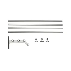 Essem Design Nostalgi 291 Hoedenplank, aluminium, aluminium frame< Garderobehaken & Hoedenplanken