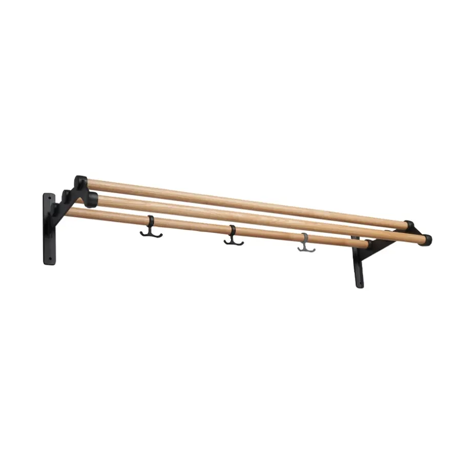Essem Design Nostalgi 291 Hoedenplank, essenhout, zwart frame< Garderobehaken & Hoedenplanken