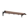 Essem Design Nostalgi 291 Hoedenplank, walnoothout, zwart frame< Garderobehaken & Hoedenplanken