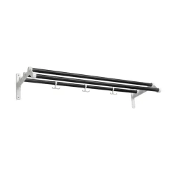 Essem Design Nostalgi 291 Hoedenplank, zwart, wit frame< Garderobehaken & Hoedenplanken