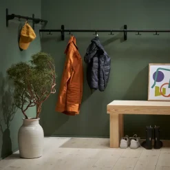 Essem Design Nostalgi Wandkapstok, aluminium, wit frame< Kapstokken & Hangrekken